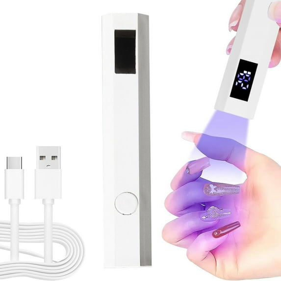 Mini LED Nail Lamp for Gel Nails - Handheld USB Nail Dryer for Fast Curing - Portable Gel Light for DIY Home Nail Salon