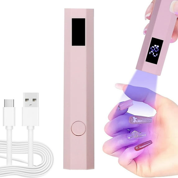 Mini LED Nail Lamp for Gel Nails - Handheld USB Nail Dryer for Fast Curing - Portable Gel Light for DIY Home Nail Salon