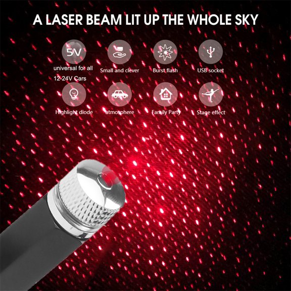 Mini LED USB Car Roof Star Night Light Projector Atmosphere Lamp Starry Sky Home(Purple)
