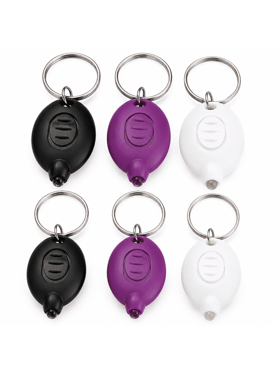 Mini LED keychain light, 6 pack tiny flashlight keyring, Ultra bright LED flashlight for camping, walking dog, finding keys, night work, & More