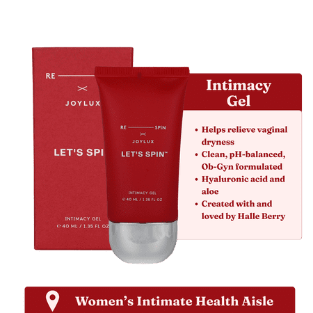 Joylux Let's Spin Intimacy Gel, Personal Lubricant, FDA Cleared, Mini Size, 1.35 fl oz