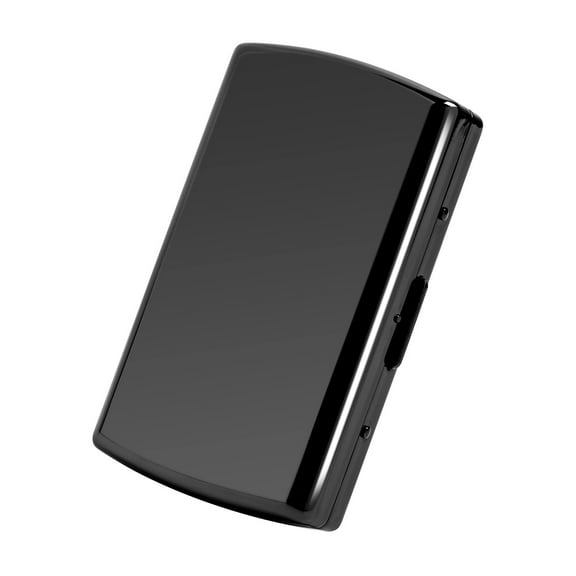 Mini Ladies and Men Metal Cigarette Case , Portable Double Sided Spring Clip Holds 12 Regular 85mm Short Cigarettes，Can Not Be Placed The Credit Card Inside (Black)