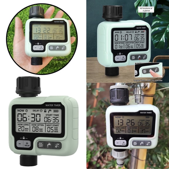 Mini Large Screen Automatic Water Timer Programmable Garden Irrigation Controller, Smart Drip & Sprinkler Watering Device for Garden, Waterproof & Water-Saving Automatic Dripping Device 1Pcs
