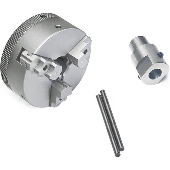 Mini Lathe Chuck Set, Z011 Extension Three Jaw Chuck and Connecting Rod Set for DIY Lathe,Bench Buffer Polishing Machine