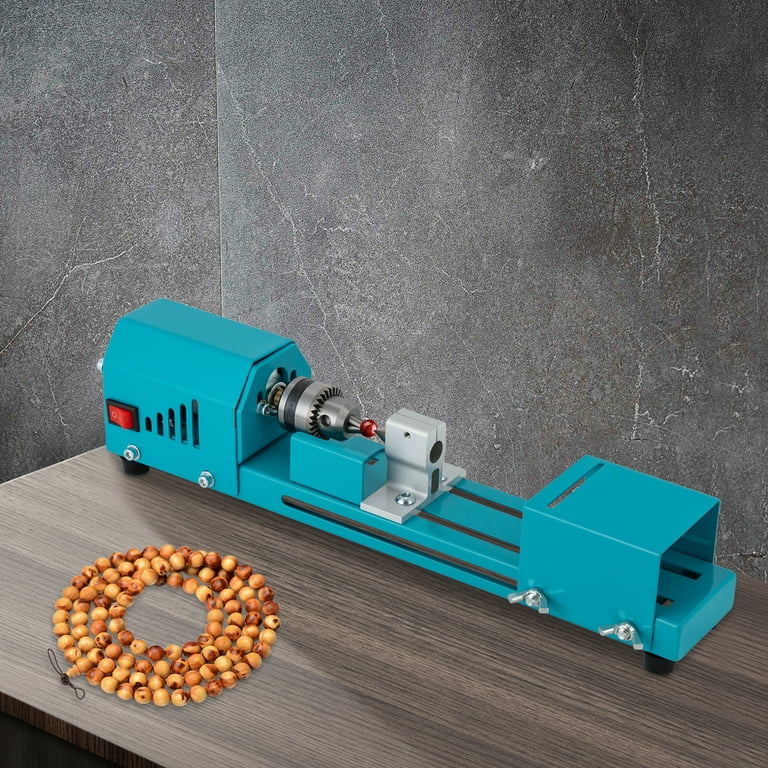 Mini Lathe Machine, 7-Speed Adjustable, 96W Pure Copper Motor