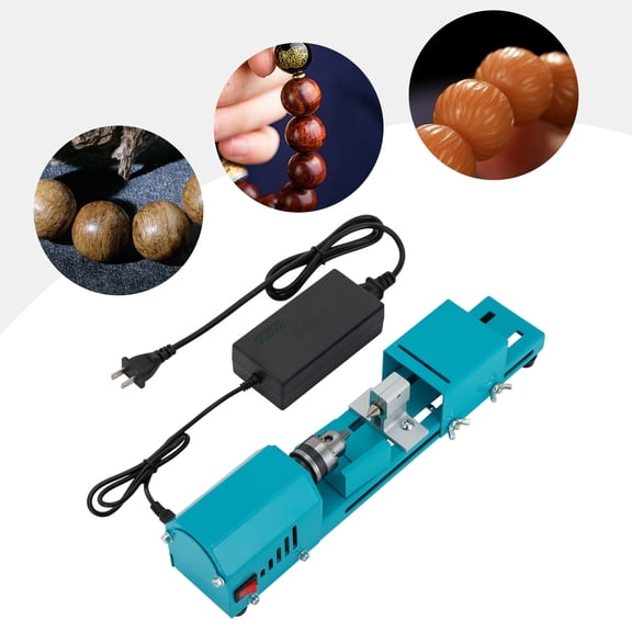 Mini Lathe Machine, 96W Wood Lathe Milling Machine for Table, Mini Wood Lathe,Used for Processing Small Leaf Rosewood, Basswood, Mmahogany