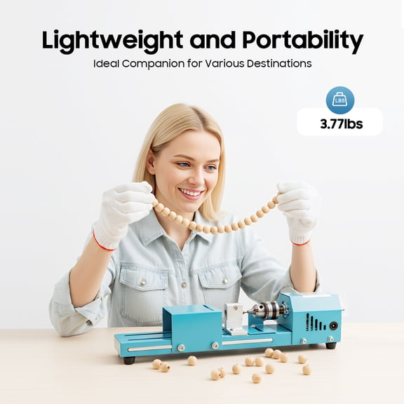 Mini Lathe Machine, 96W Wood Lathe Milling Machine for Table, Mini Wood Lathe,Used for Processing Woodworking & Crafting