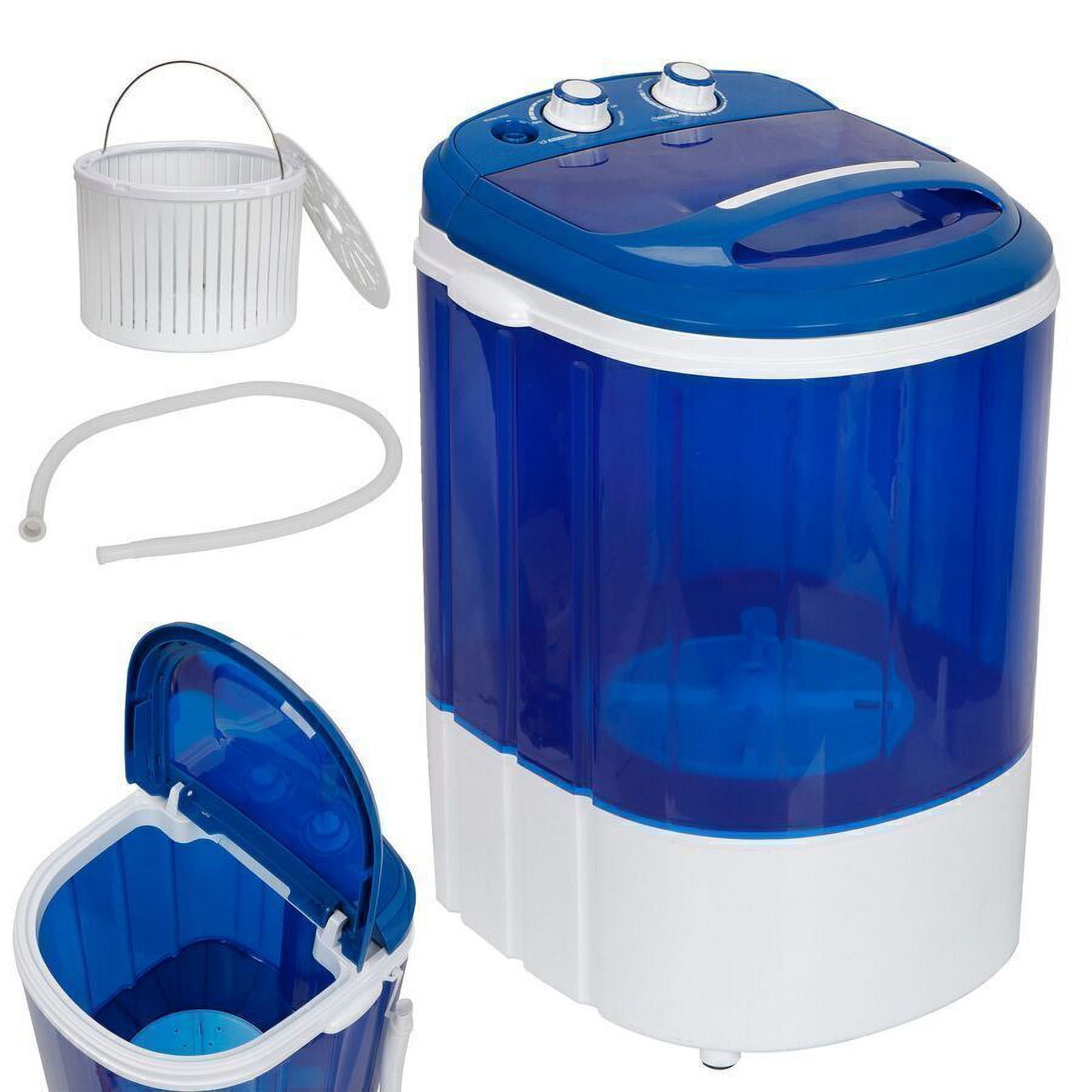 TABU Portable Washing Machine, Mini Washer, 16.5lbs Compact Twin Tub  Wash&Spin Combo for Apartment, Dorms, White&Gray