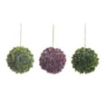 thumbnail image 1 of Melrose International 70421 6 in. Mini Leaf Orb Plastic, Green Purple - Set of 6, 1 of 1
