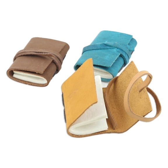 Mini Leather Journals (Set of 3)