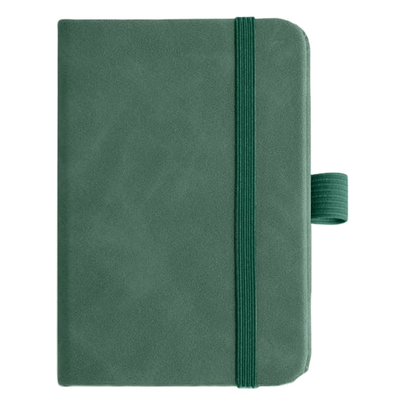 Mini Leather Pocket Notebook, Small Hardcover Notebook with Pen Loop, 100 Sheets Hardcover Mini Notepad, Tiny Lined Journal for Office Home Writing Supply, 1 Pc, 4.33x3.14"