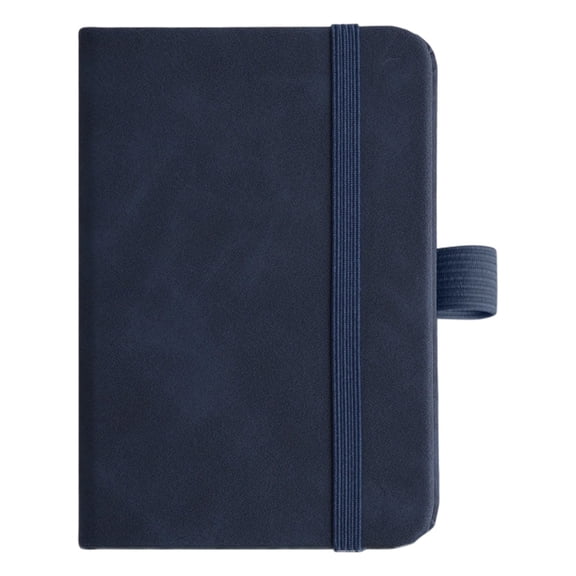 Mini Leather Pocket Notebook, Small Hardcover Notebook with Pen Loop, 100 Sheets Hardcover Mini Notepad, Tiny Lined Journal for Office Home Writing Supply, 1 Pc, 4.33x3.14"