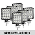 Mini Led Work Light Square Spotlight 48W Car Headlight For Truck