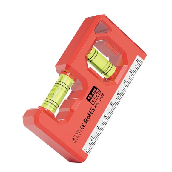 Mini Level Gauge With Clear Scale Horizontal And Vertical Bubbles Perfect For Home Improvement And Professional Use