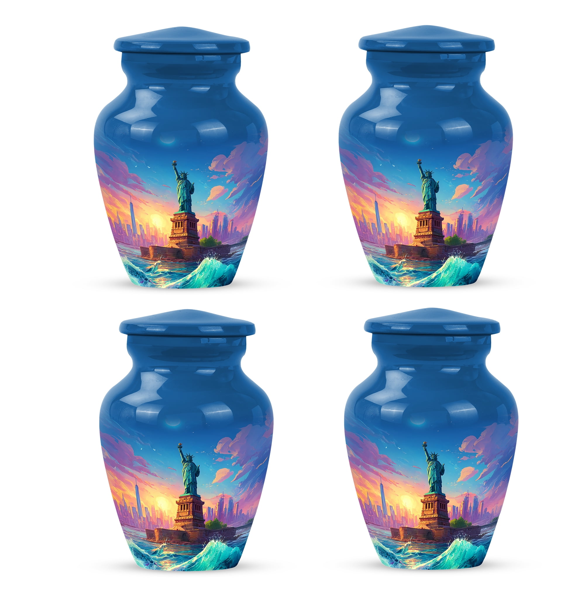 Mini Liberty Keepsake Urn, Mini Urns For Human Ashes, Keepsake Urns For Human Ash, Burial Urns For Adult Human Ashes, Size 3 Inch Pack Of 4