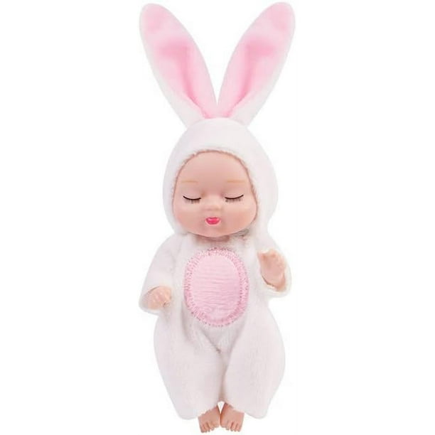 Mini Lifelike Reborn Baby Dolls, 4 Inch Soft Body Realistic Newborn