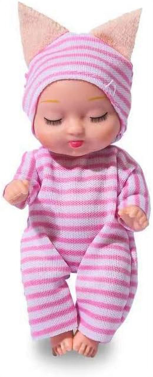Mini Lifelike Reborn Baby Dolls, 4 Inch Soft Body Realistic Newborn