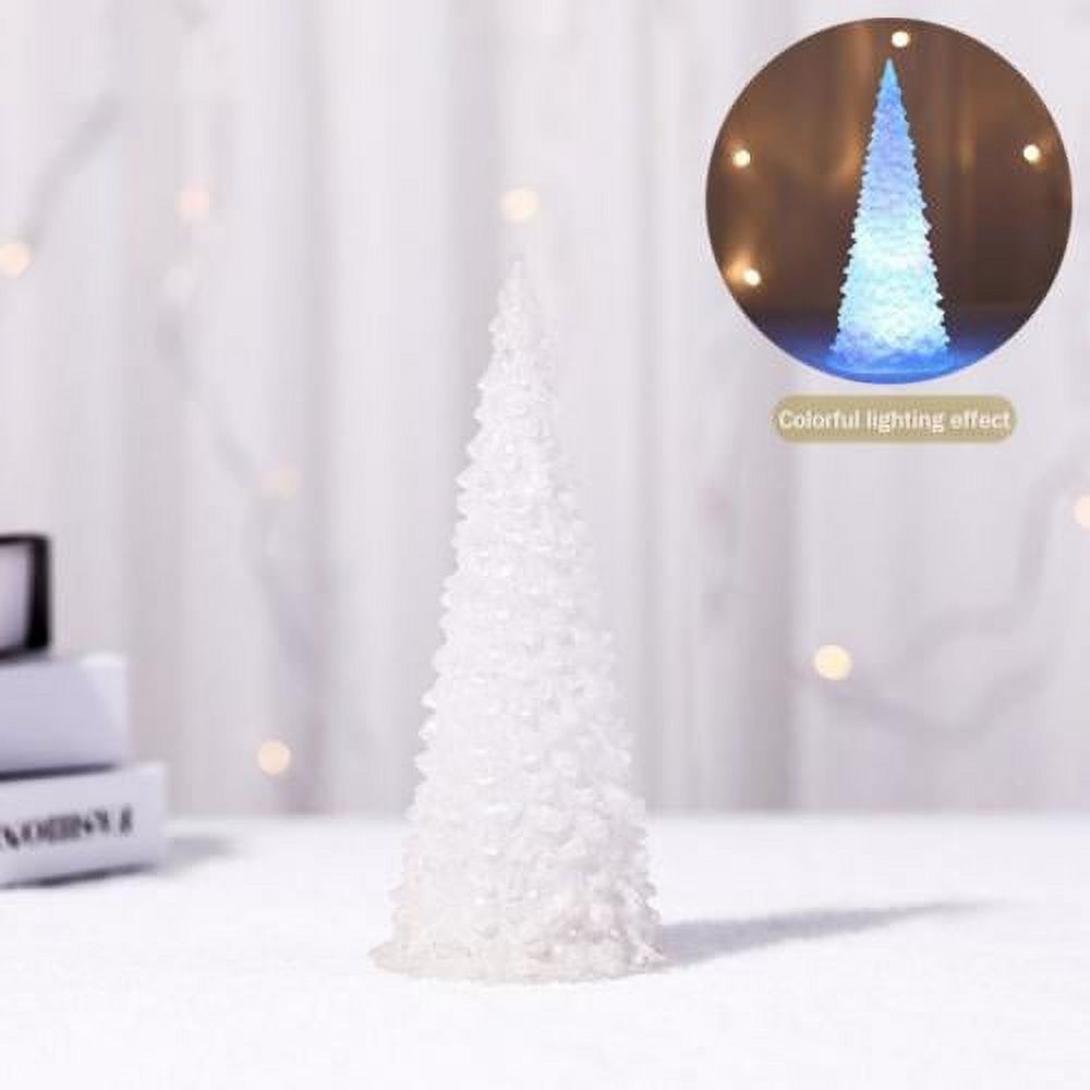 Mini Light Up Christmas Tree 7 Colors Changing LED Lights, 6.7" Small