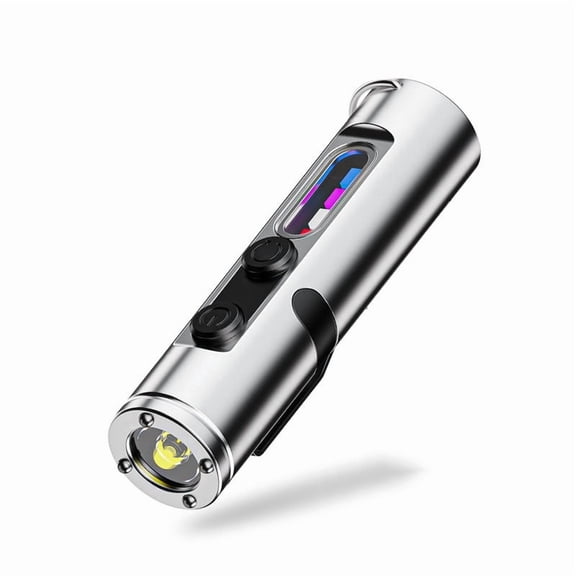 Mini Light with Fire Starter - Pocket Rechargeable Edc Flashlight, Magnetic Base Lamp for Camping Hiking