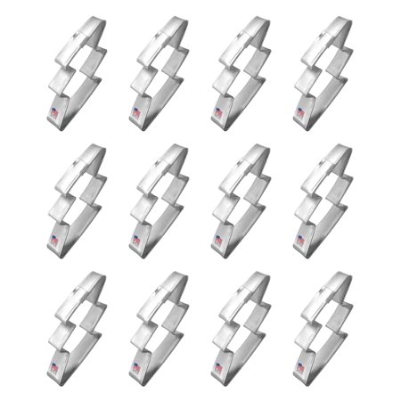 Mini Lightning Bolt Dozen Cookie Cutters 2 inches/each O1360-W12 - The Cookie Cutter Shop - Tin Plate Steel