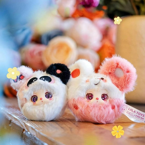 Mini Liila Garden Tea Party Series Vinyl Box Plush Doll, Figure Mystery Collectible Toys Bag Charm Pendant Xmas Birthday Gift, Random 1 PC