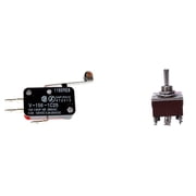 Mini Limit Switch Long Hinge Roller Lever Arm SPDT Snap Action LOT with  3 Position DPDT Momentary Toggle Switch