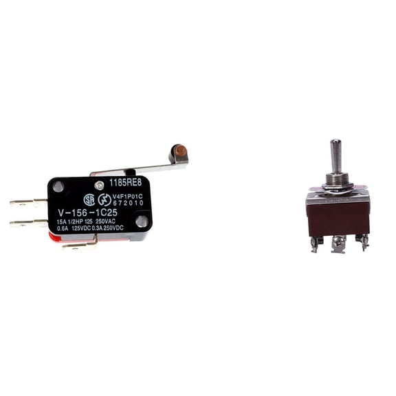 Mini Limit Switch Long Hinge Roller Lever Arm SPDT Snap Action LOT with 3 Position DPDT Momentary Toggle Switch