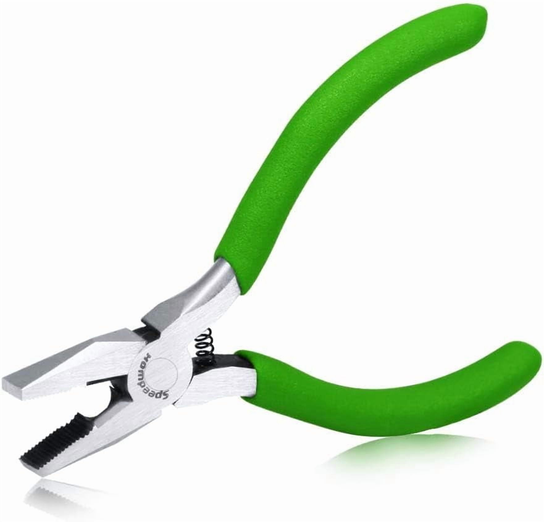 Mini Lineman's with Wire Cutter 4-1/2 Inches Multi Use Combination Plier Thin Small Side Cutters Serrated Jaw Micro Linesman Plier Precision Fine Jewelry Making Beading Hobby Craft