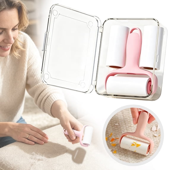 Mini Lint Roller,Travel Size Pet Hair Remover Rollers,Washable High‑Sticky Lint Remover,Tear‑Off Adhesive Lint Roller Cleaner,Portable Travel Sticky Pet Fur Picker for Household Daily Cleaning
