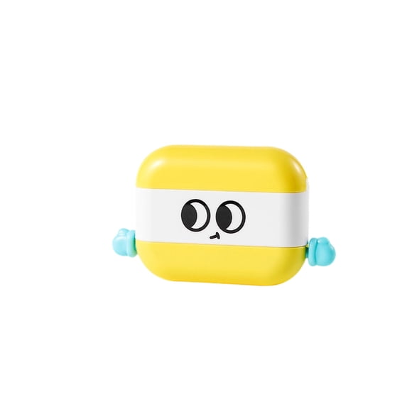Mini Lint Roller, Washable and Portable 2-in-1 Hair Remover for Clothes Pet Fur and Fabric Dust Compact Travel Cleaning Tool, Yellow