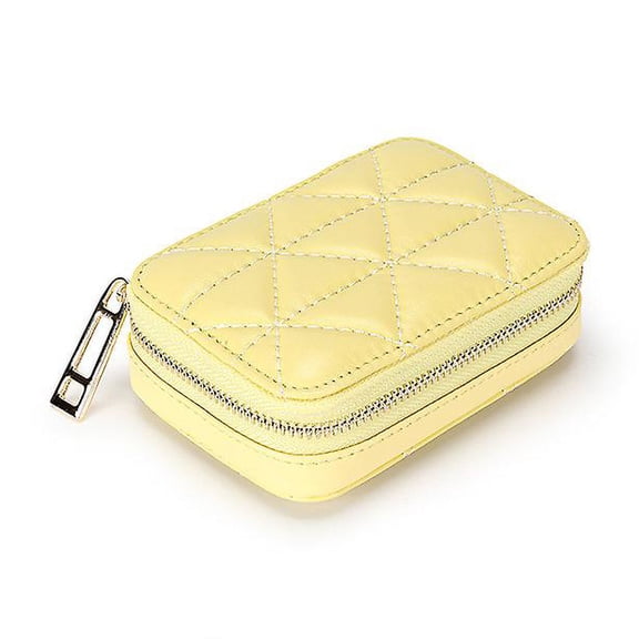 Mini Lipstick Case Holder Box Genuine Leather Small Makeup Cosmetic Bag for Women Girls