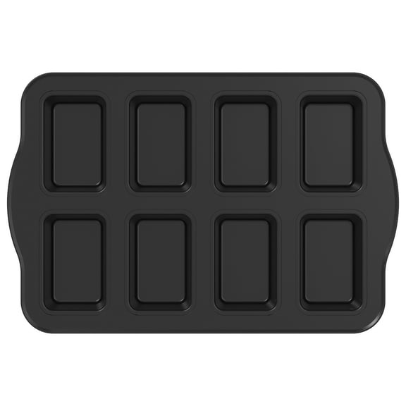 Mini Loaf Pan 8 Cavity Carbon Steel Small Bread Pan Nonstick Mini Brownie Pan Multifunctional Mini Bread Loaf Pan for Gathering Party Daily Baking