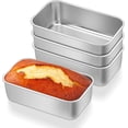 thumbnail image 1 of Mini Loaf Pan Set of 4, Small Stainless Steel Bread Baking Pans for Oven, 6.3 x 3.5 Inch Tiny Meatloaf Pans for Homemade Bread Pound Cake Brownies, Non-toxic & Dishwasher Safe, 1 of 4