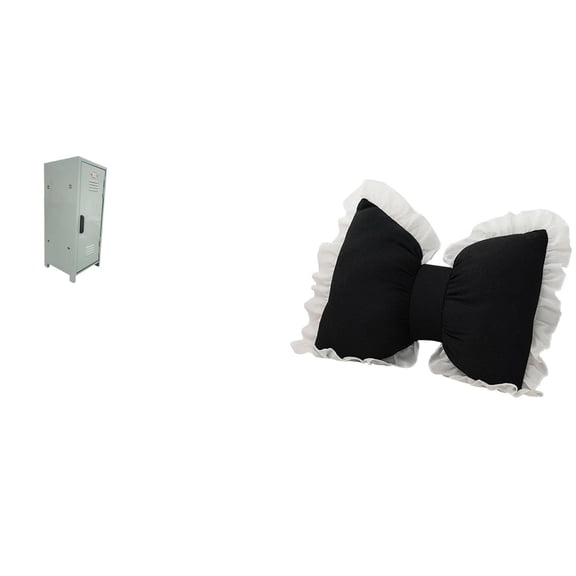 Mini Locker Cabinet Storage Bin Cute Bow Cushion Soft PP Material for Modern Bedroom Office Living Room Decor