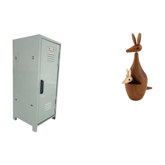 Mini Locker Cabinet Storage Bin Metal Desktop Organizer Compact Size for Dorm Home Office Use