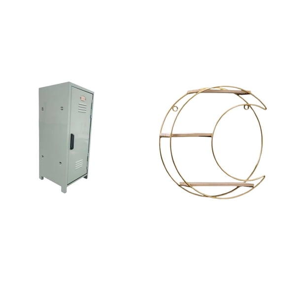 Mini Locker Cabinet Storage Bin Wall Shelf Durable Metal Material Desktop Organizer for Bedroom Kitchen