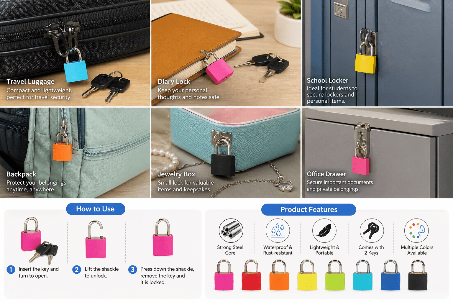 backpack mini locks Skunk Smell Proof Combo Lock featuring 100% hand zttd suitcase lock mini padlock