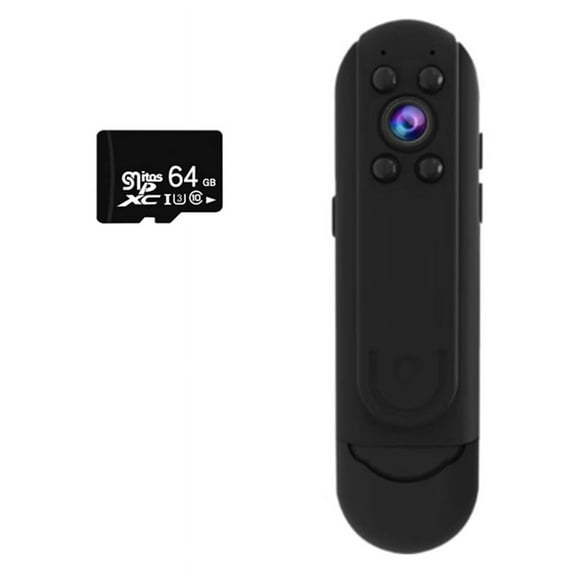 Mini Logger HD Digital 1080P Wide Angle Body Cam Motion Detection Snapshot Logger with 64G Memory Card