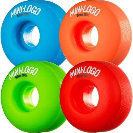 Mini Logo C-Cut Assorted Skateboard Wheels 101a 52mm Green/Red/Blue/Orange