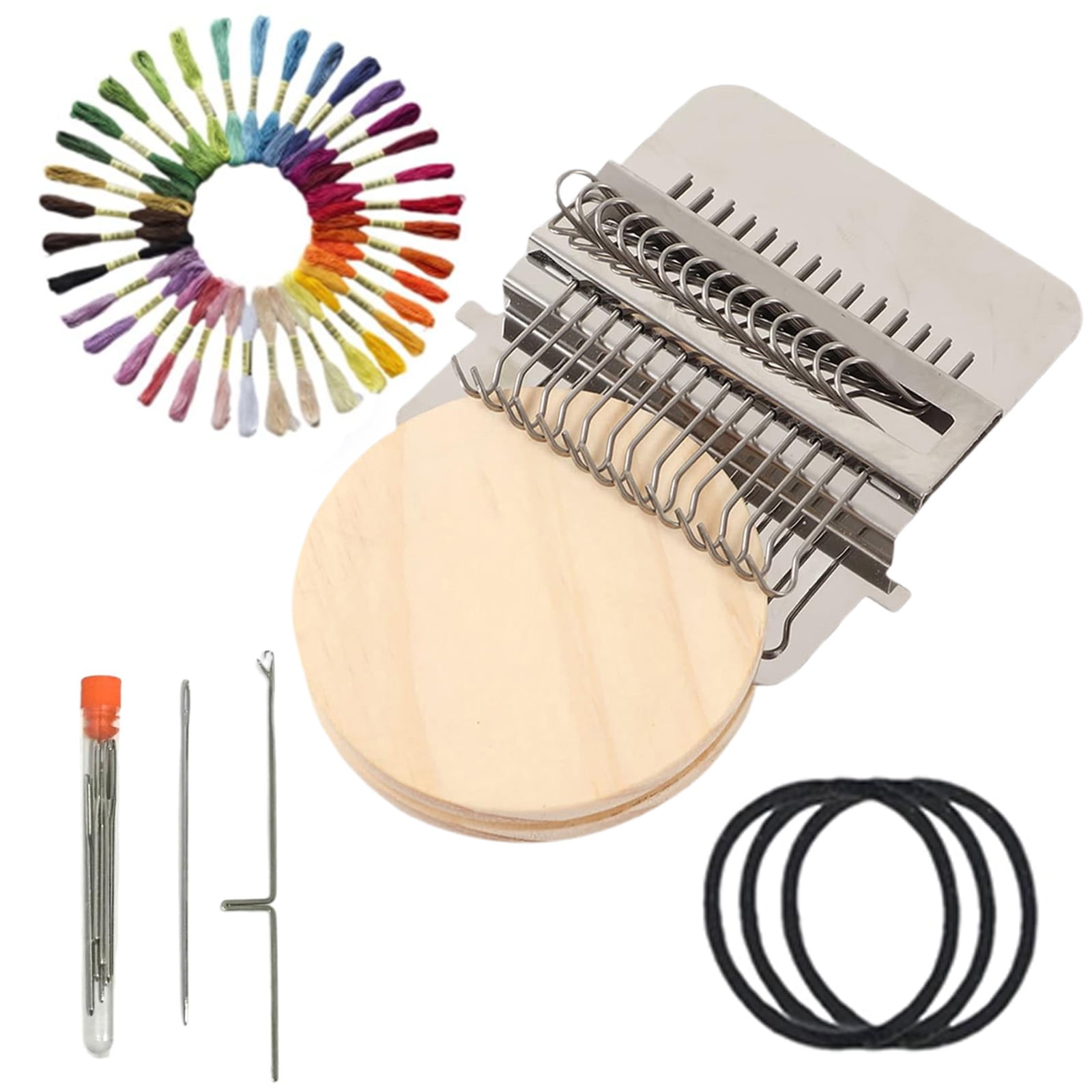 Mini Loom Kits Machine with Multicolor Threads, Sock Darning Mushroom Egg, Complete Darning Kit for Beginners Quickly Mending Jeans Socks, Worn Spots, Holes, and Stubborn Stains Into Beautiful
