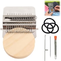 Mini Loom Machine, Wooden Speedweve Darning Small Weaving Loom, Patch Maker Loom for DIY Knit Patch, Quick Mending Jeans Socks Clothes Craft Weave Tool (12 Hooks)