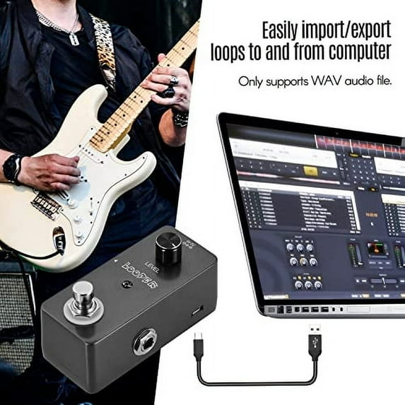 Mini Looper Effect Pedal Guitar Loopers Bass Loop Pedal Ullimited Oveubs 5 Minutes Looping Time with USB Interface