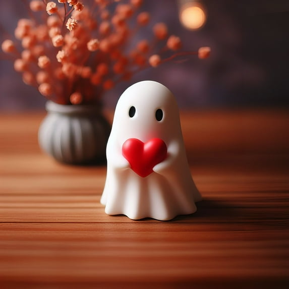 Mini Love Ghost Figurine,Halloween Ghost Decorations Statue,Spooky Resin Ghost Statue,Cute Ghost Decor,Cute Decor for Halloween Decorations,Porch Indoor Spooky Tabletop Weddings New Year Home Decor