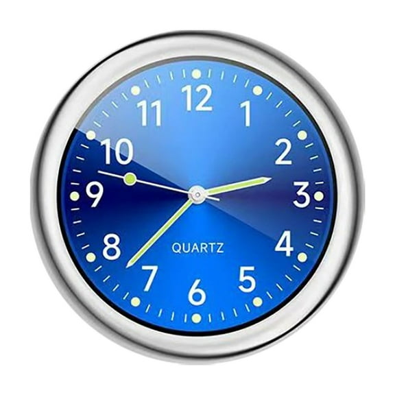 Mini Luminous Car Clock - 1.5 Inch Metal Round, Vehicle Decorative Watch with Vent Clip, Luminous Dial, Universal for Car/SUV/Truck/Boat/Home, Easy to Install