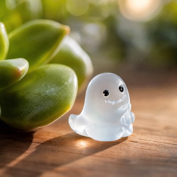 Mini Luminous Halloween Resin Figurines Glow in Dark Pumpkin Ghost Ornaments