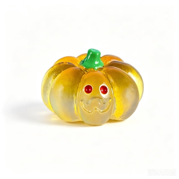 Mini Luminous Halloween Resin Figurines, In The Dark Pumpkin Ghost Spooky Miniatures for Terrarium, Resin Crafting and Halloween Party Scene Decor