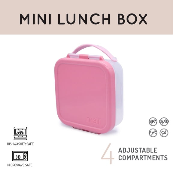 Melii Mini Lunchbox Food Storage Containerr, Berry and Blush