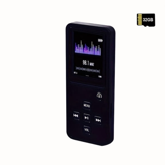 Mini MP3/MP4 Player, 32GB, LCD Display, Rechargeable, Multi-Color for Running, Gym, Sports & Outdoor Activities