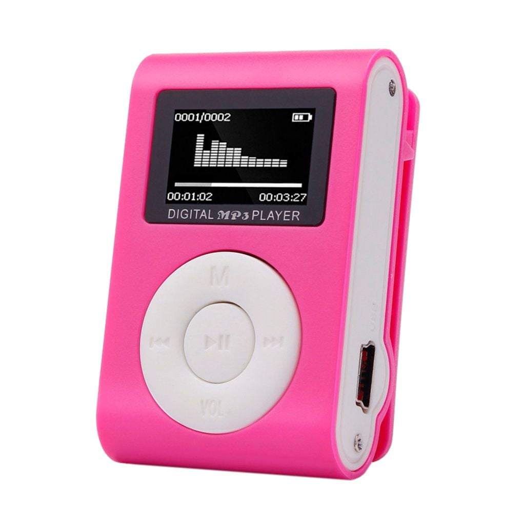 Mini MP3 Player Portable Clip Music Player USB LCD Screen Support Micro