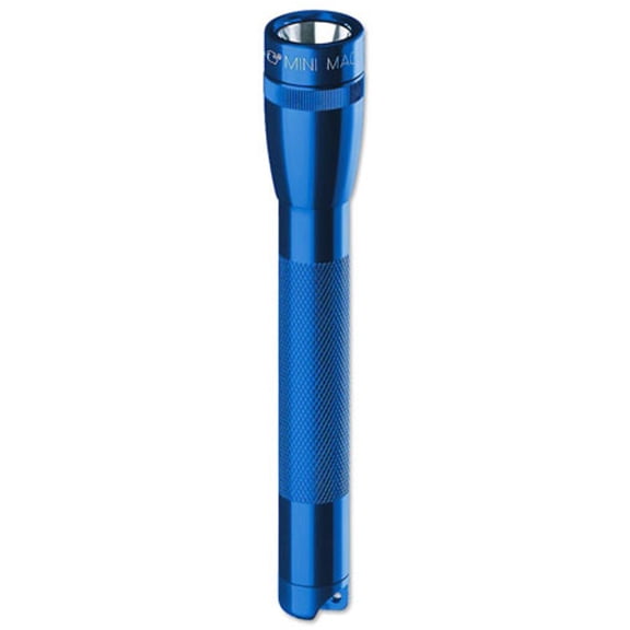 Mini Maglite AA Flashlight, 2 AA, 14 Lumens, Blue, Holster